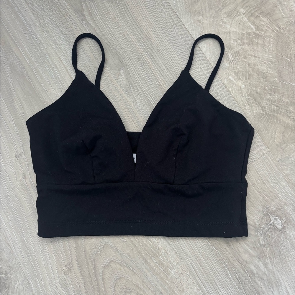 Susana Monaco Thin Strap V Neck Crop Top